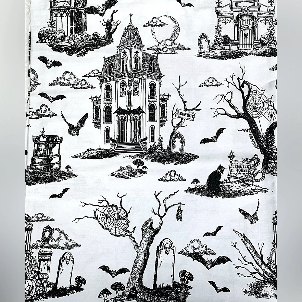 Cynthia Rowley Haunted Cemetery Halloween Cotton Sheet Set - Full